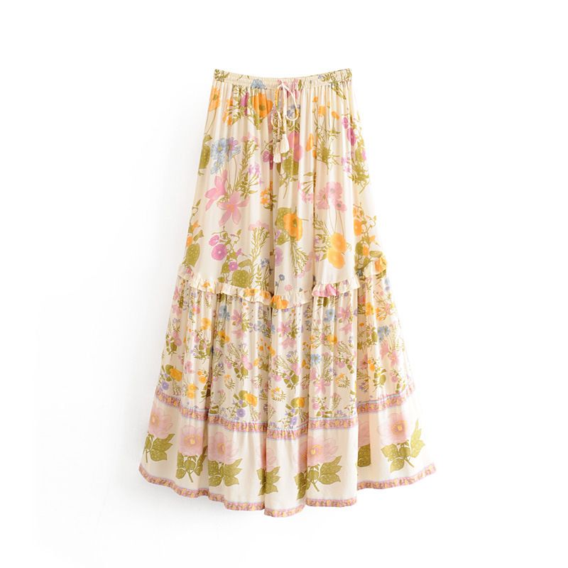 wild bloom maxi skirt
