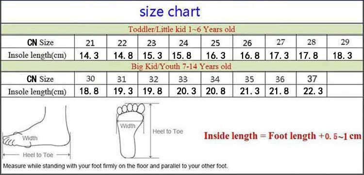 girls to boys shoe size
