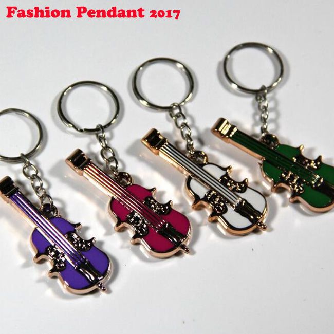 2019 Creative Acrylic Violin Guitar Musical Instrument Keychains Violin