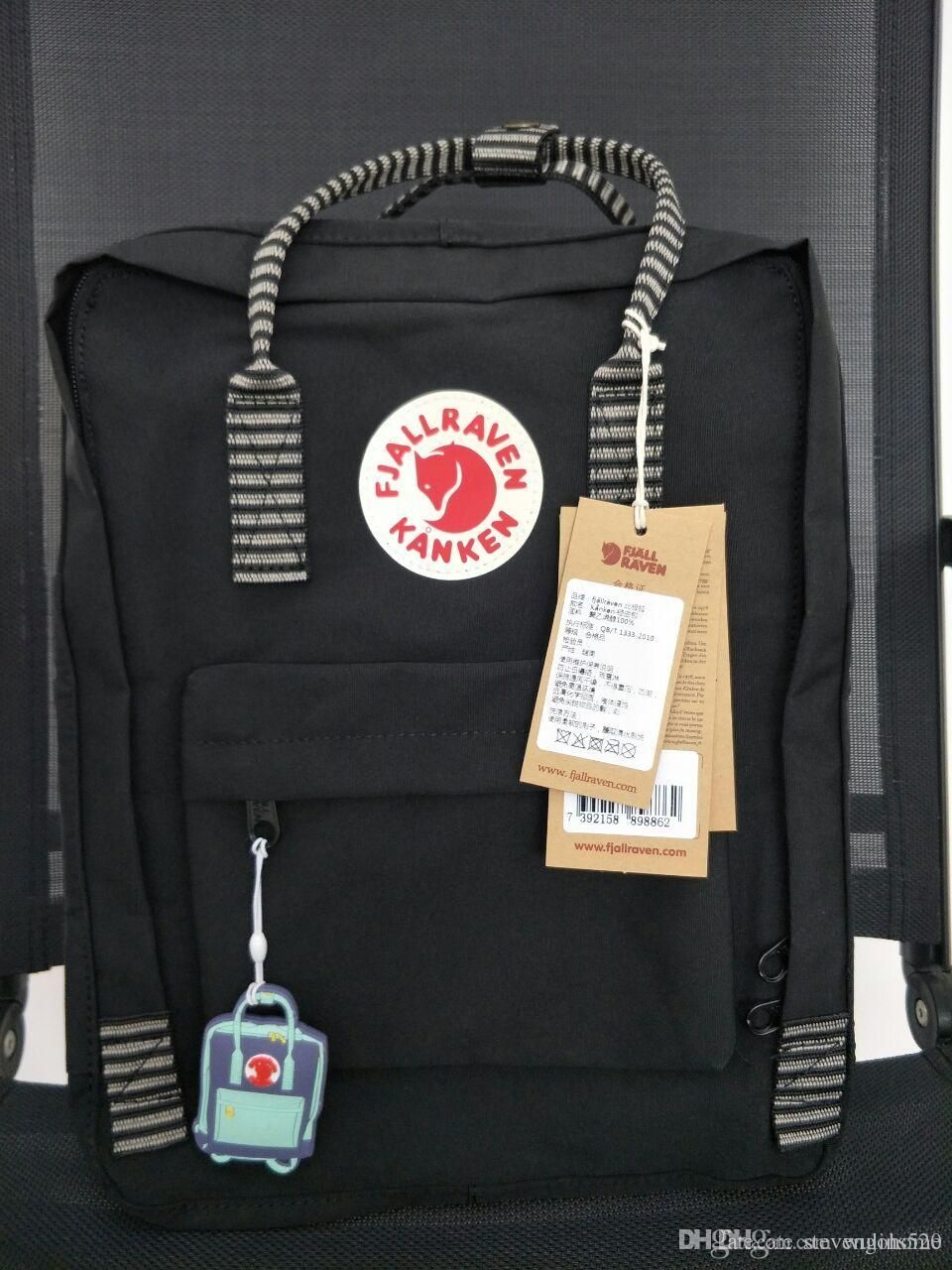 kanken black striped