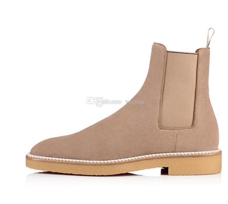 bottes suede noir homme