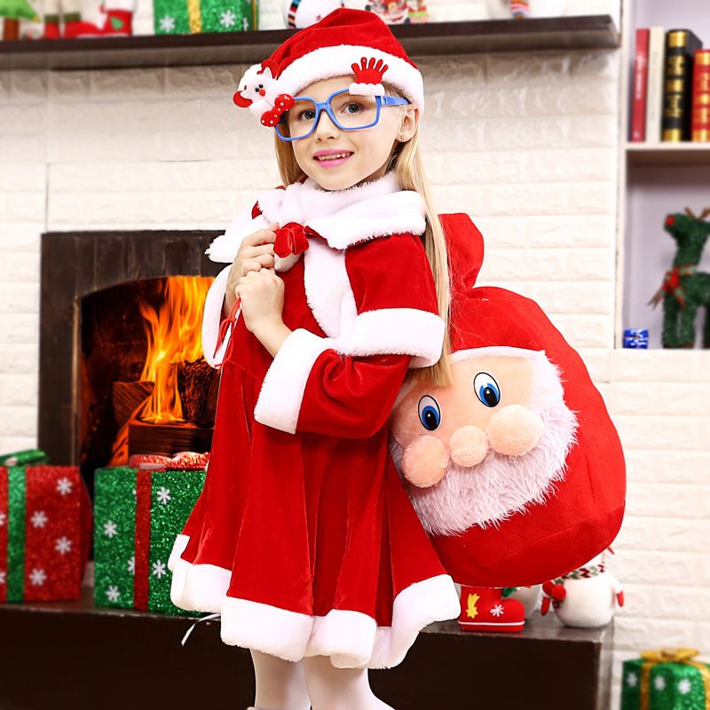 Vestido de niña de Navidad traje de Santa Claus Niños para niños ropa de color rojo víspera de Año Nuevo de vestir ropa de Navidad para 3 4 5 6 7 8 9 10 Años Vestido de niña de Navidad traje de Santa Claus Niños para niños ropa de color rojo víspera de Año Nuevo de vestir ropa de Navidad para 3 4 5 6 7 8 9 10 Años
