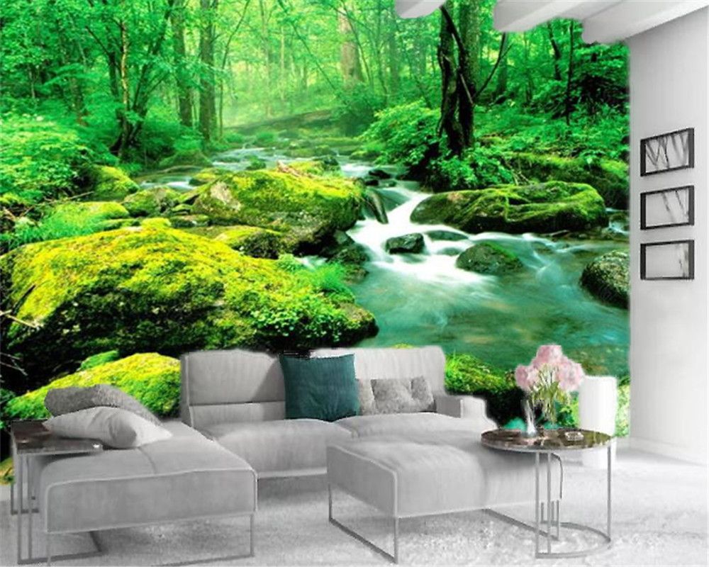 3d Beautiful Forest Landscape Wallpaper Interior Decoration HD landscape  Silk Mural Wallpaper