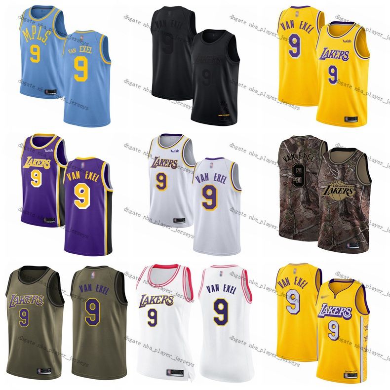 black and yellow lakers jersey