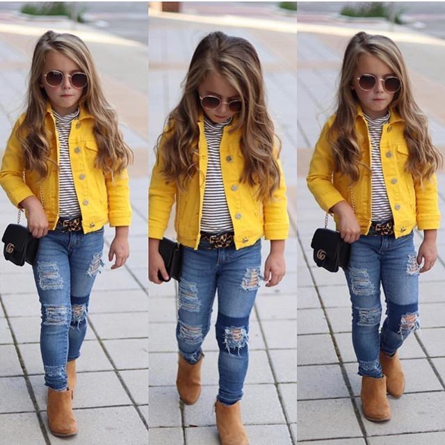 jeans coat girl