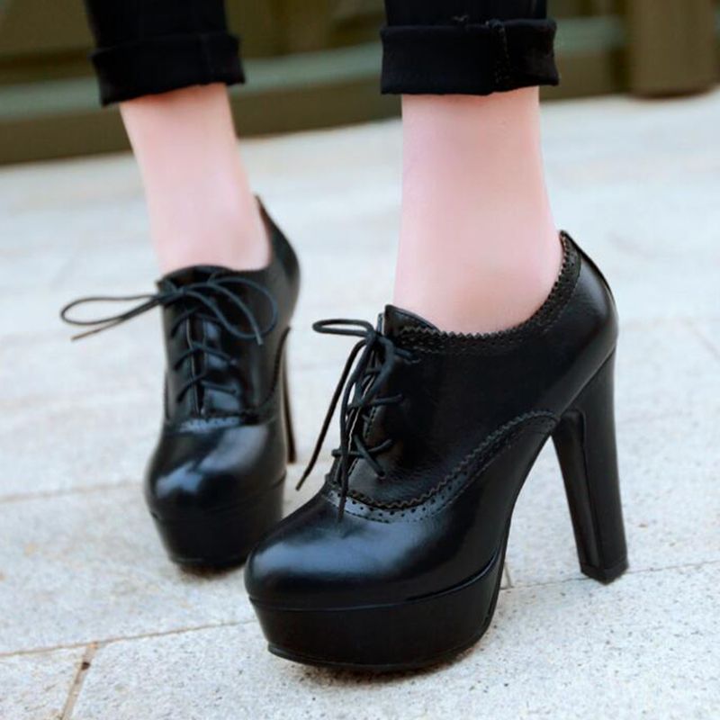 retro platform heels