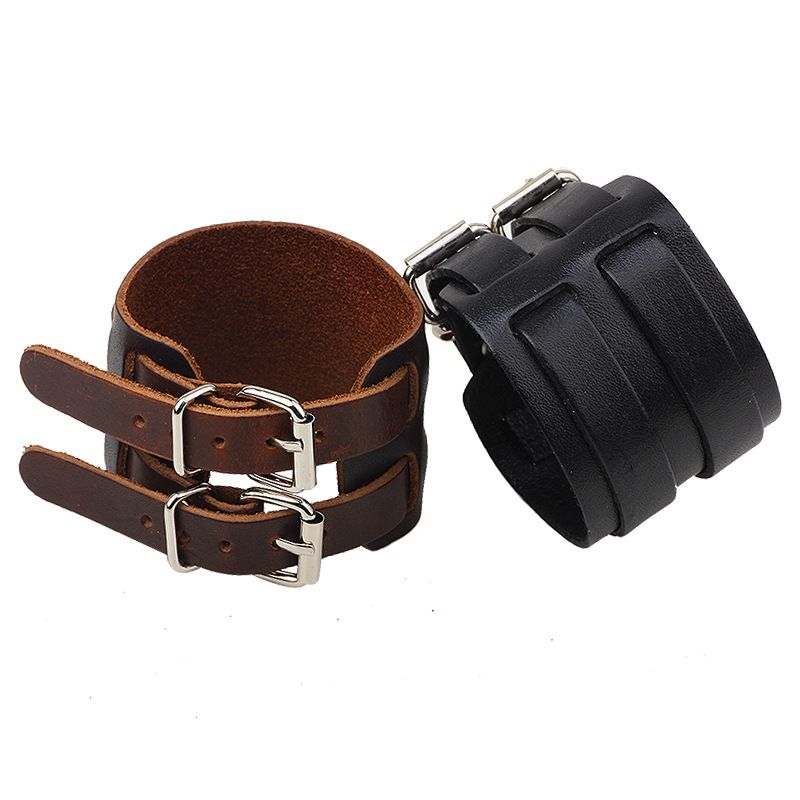 leather cuff with buckle
