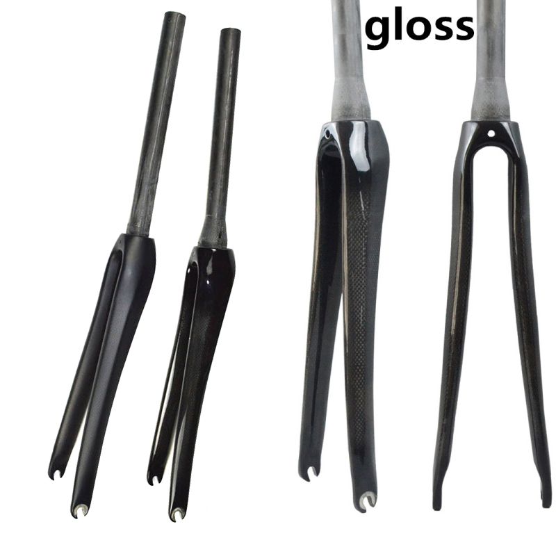 Acquista Forcella Della Bicicletta Della Strada Della Fibra Del Carbonio  Pieno C Forcelle Del Freno 700C Forcella Del Telaio Della Bici 28.60mm  Carbonio 3K 1 1 / 8 Parti Di Riciclaggio Cono