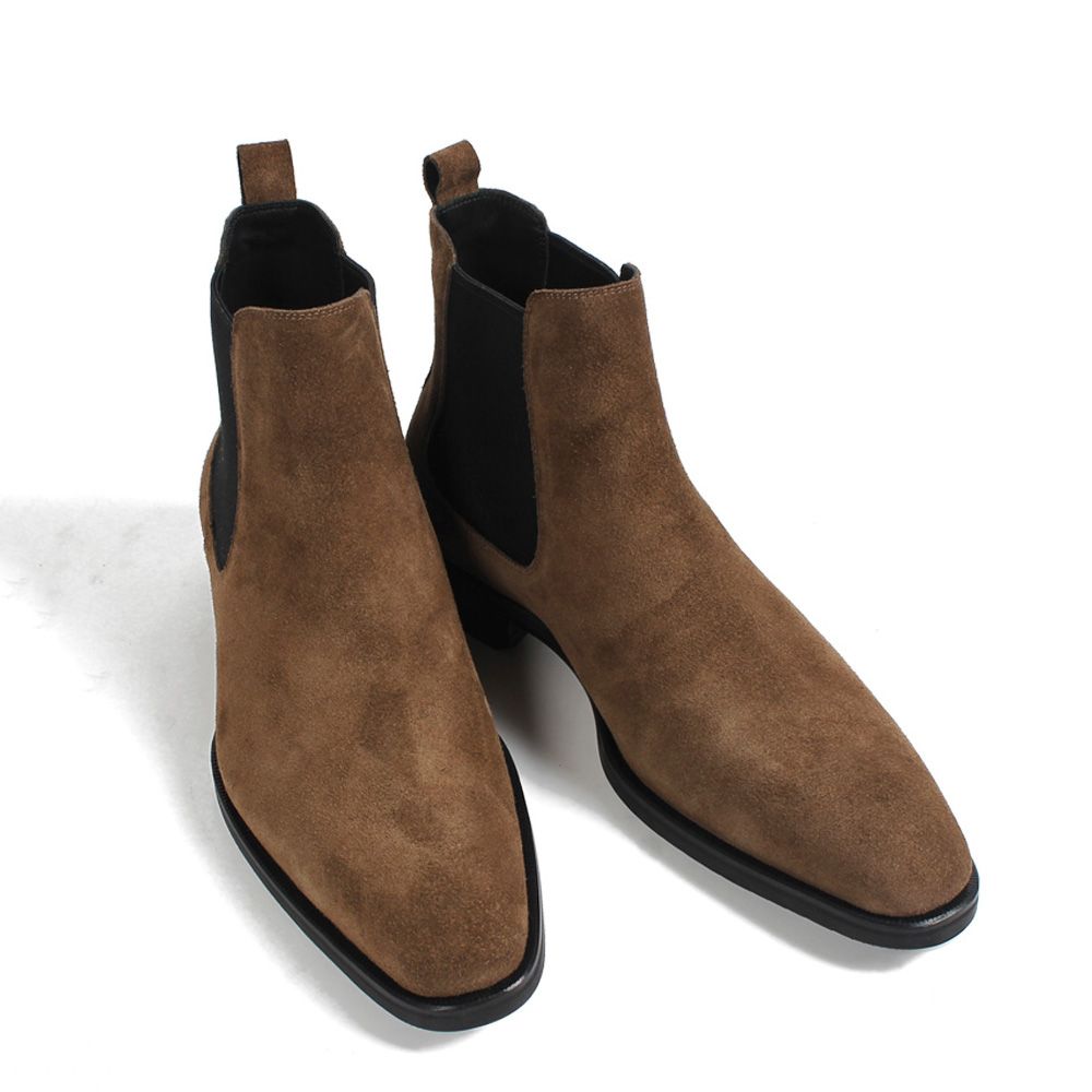 square toe ankle boots mens