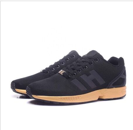 zx flux black gold