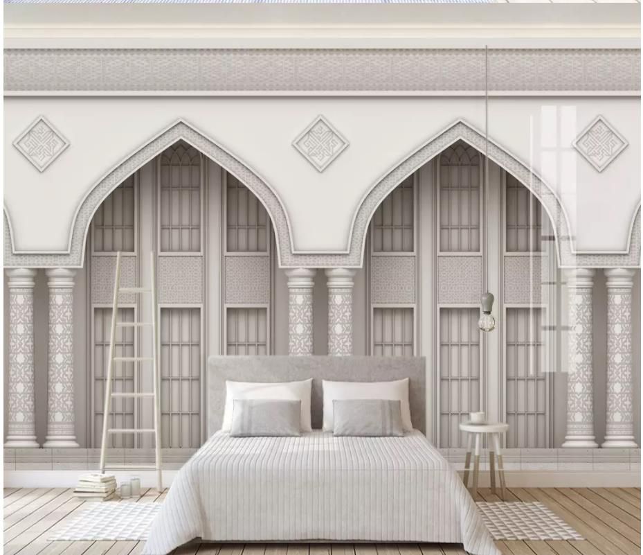 Beautiful Roman Column Arch 3d Carved Indian Wind Background Wall Modern Living Room Wallpapers Wallpaper Hd Widescreen Wallpaper Hd Widescreen High