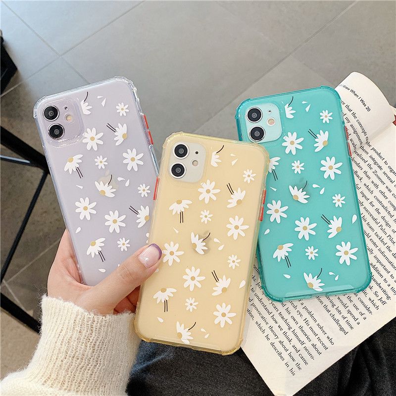 Cute Transparent Daisy Phone Case For IPhone 11 6 6s 7 8 Plus 11 Pro XS