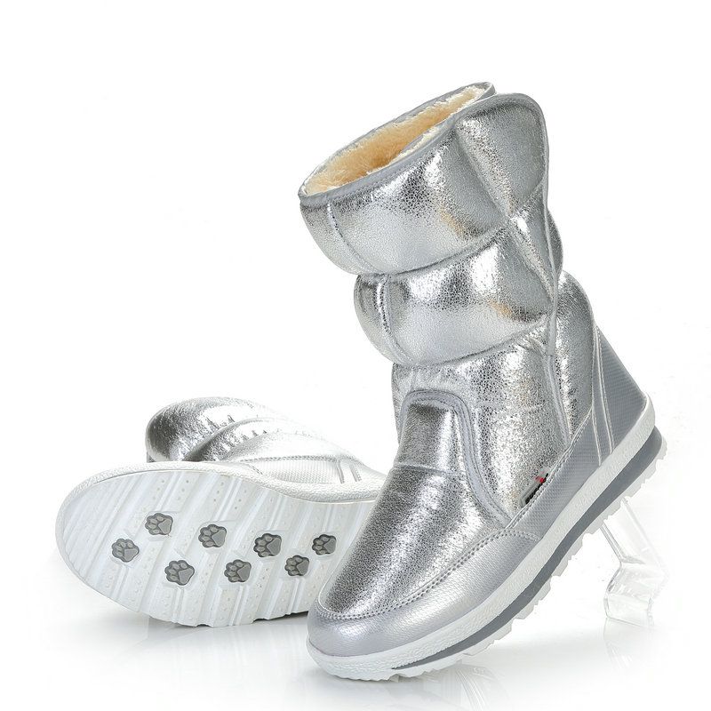 silver winter boots