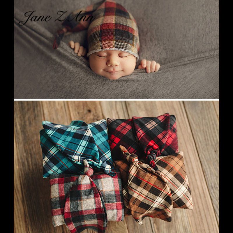 tartan baby hat
