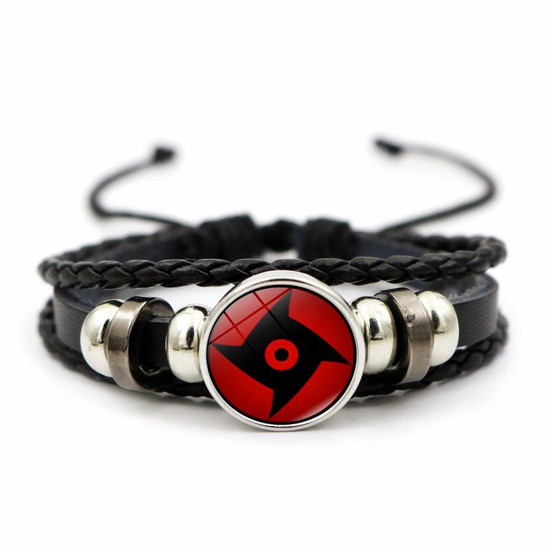 Nobrand Anime Action Figure Bracelet Uchiha Itachi Sharingan Time Gem Cabochon Alloy Wristband Gift Toy