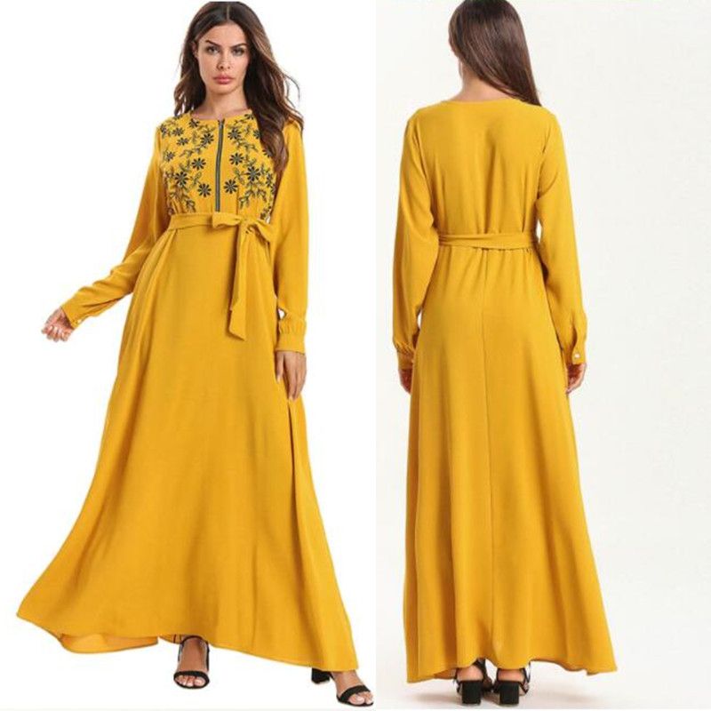 2020 Kaftan Muslim Abaya Dubai Dress Turkey Caftan Marocain Robe Musulmane Vestidos Hijab Dresses Ramadan Elbise Islamic Sukienki From Yuanbai 28 99 Dhgate Com