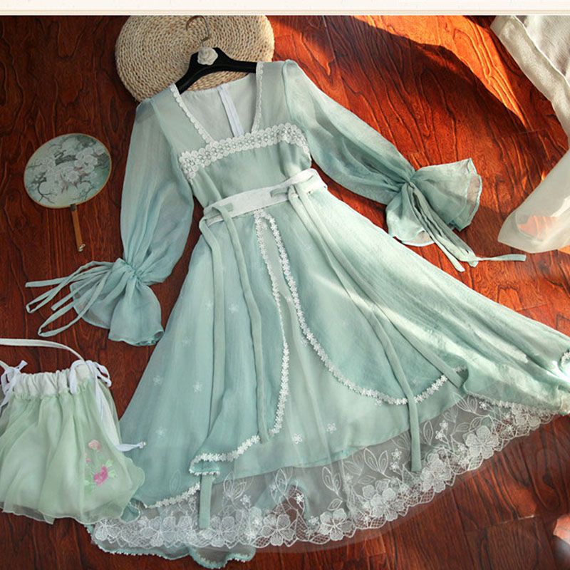 Compra Trajes Chinos Antiguos Para Mujer Vestido Diario De La Dinastía Tang  De Han Vestidos De Cosplay Traje Chino Antiguo Vestido De Hilado De Manga  Larga De Hadas Barato | Entrega Rápida