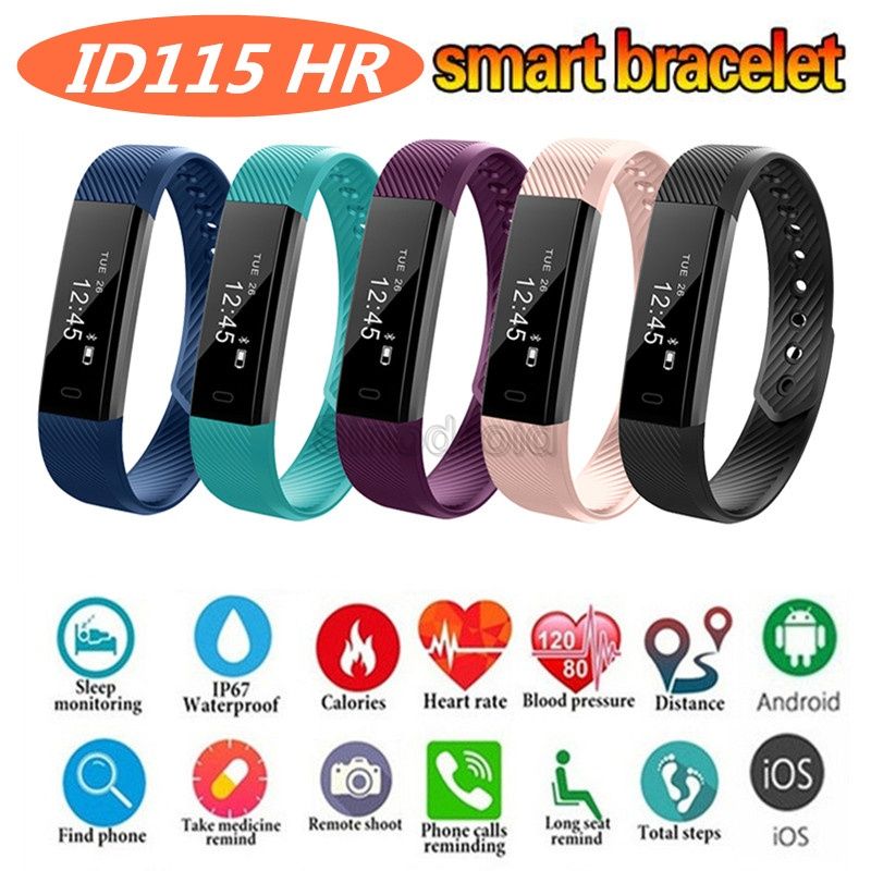 ID115 HR Fitness Tracker Pedometer Smart Bracelet Veryfit 2.0 Wristband