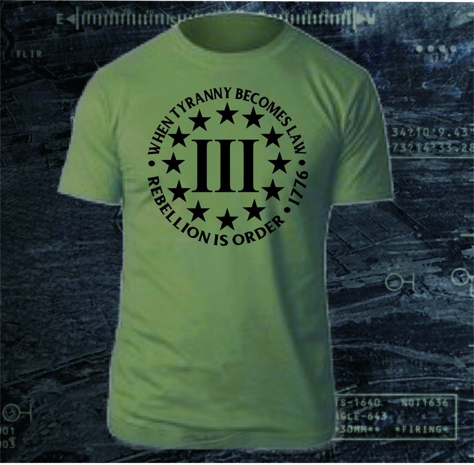 Adult Sizes Womens T-Shirt Three Percenters U.S Army Military SIZES S-XL