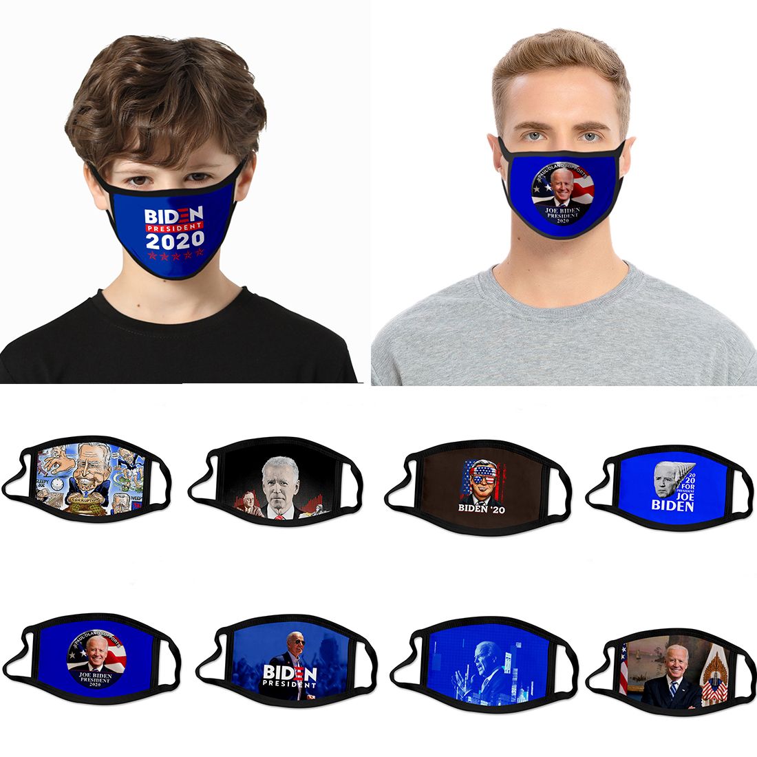 2020 Kid Design Face Masks Cartoon Cross Border Biden Mask Dust Proof Fashion 3d Printed Ice Silk Fabric Can Be Washed To Support Custom Vote From Remai998 1 03 Dhgate Com