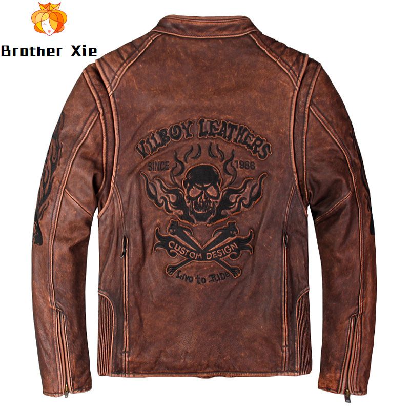 men's genuine leather blazers