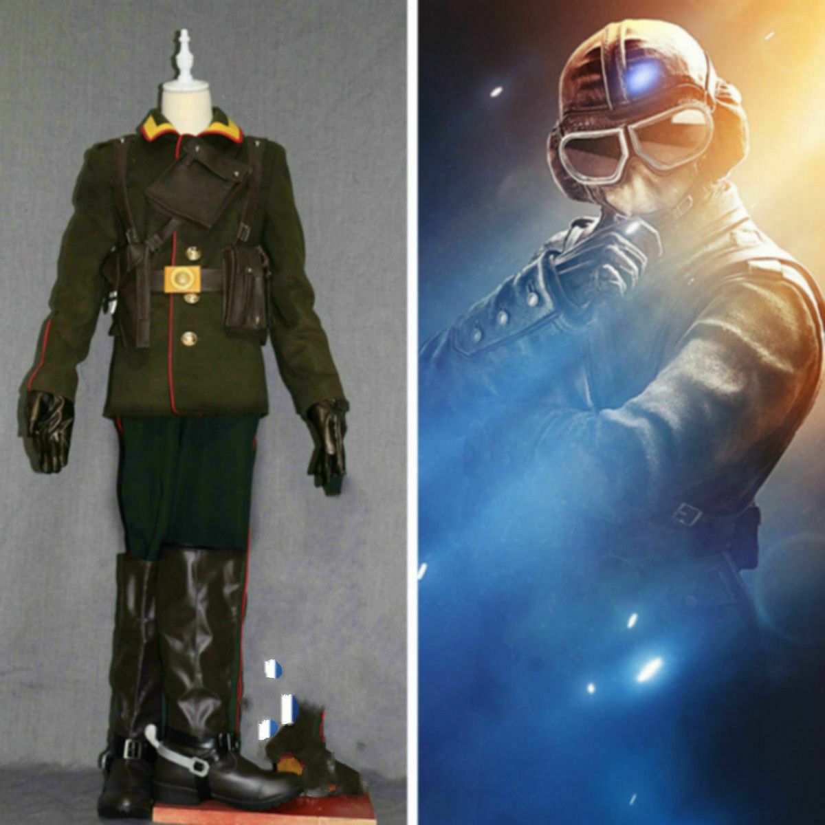 Rainbow SixSiege Jager Elite Combat Uniform Outfit Cosplay Costume