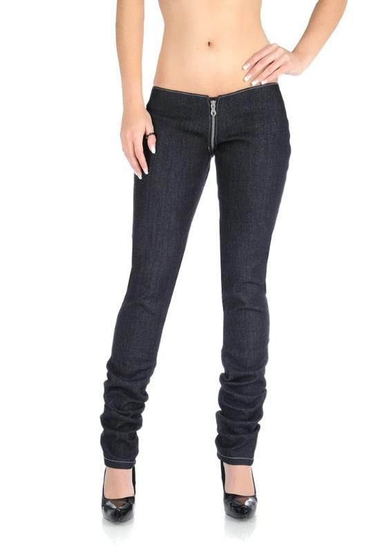 Compra Sexy Low Rise Jeans Pantalones Pantalones Mujeres De La Señora  Cremallera De La Entrepierna Delgado Negro Azul Oscuro Barato | Entrega  Rápida Y Calidad | Es.Dhgate
