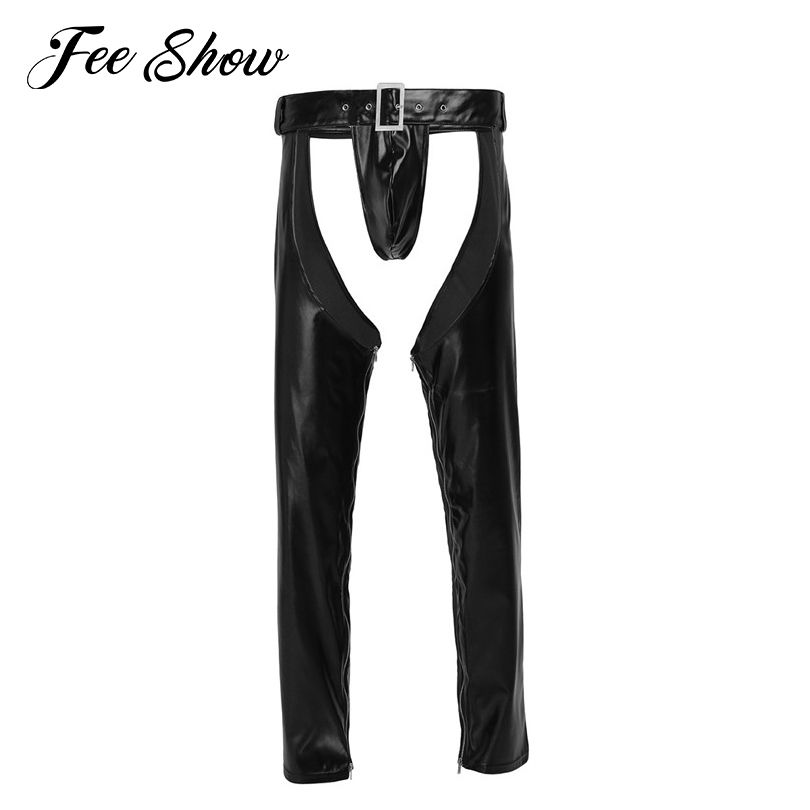 Acquistare Gay Mens Lingerie Sexy Fuax In Pelle Crotchless Con Cerniera  Pantaloni Stretti Leggings Elastici Pantaloni Scava Fuori Con G String  C19031601 Economico | Consegna Veloce E Qualità | DHgate Italy