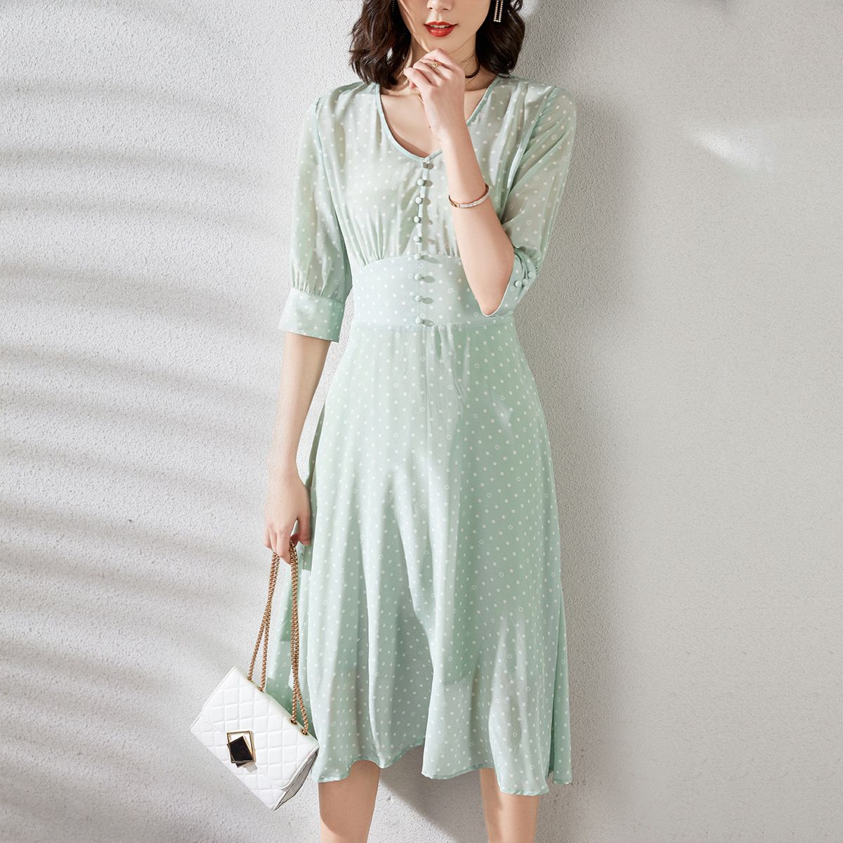 light green summer dress