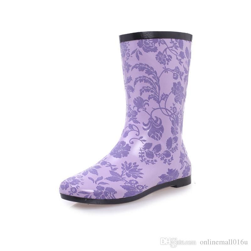 purple rubber boots