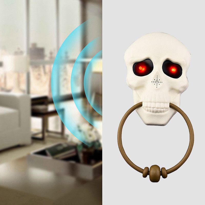 NXW Halloween Skull Doorbell with LED Eyes and Sound Effect