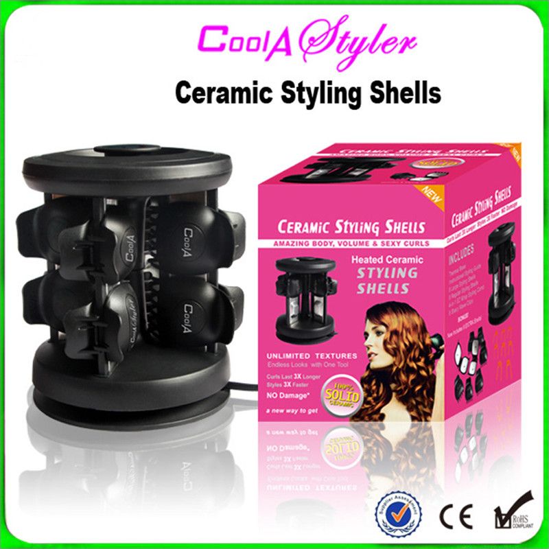 Compra Magic Solid Ceramic Styling Shell DIY Electric Hair Curling Iron  Hairstyling Roller Agitando Curler Tool Styler Salon Spiral Wave Barato |  Entrega Rápida Y Calidad | Es.Dhgate