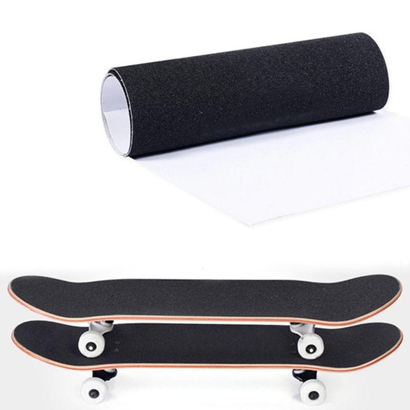 Neu Longboarding Skateboard Schleifpapier Deck Grip Tape Schwarz 23*84cm 