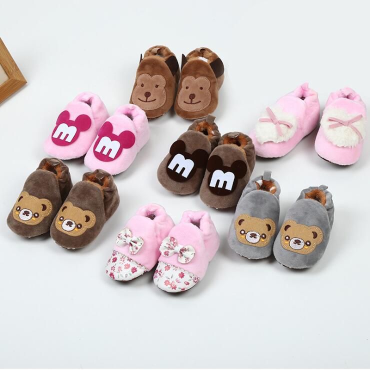 Bebé First Walkers Botas Infant Newborn Girls Boys Zapatos de dibujos animados Botines-Rosa 