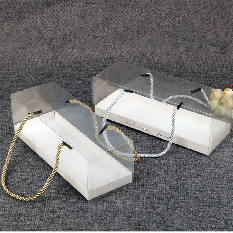 Clear Cake Boxes Packaging Handle Gift Box Cupcake Box Candy Case