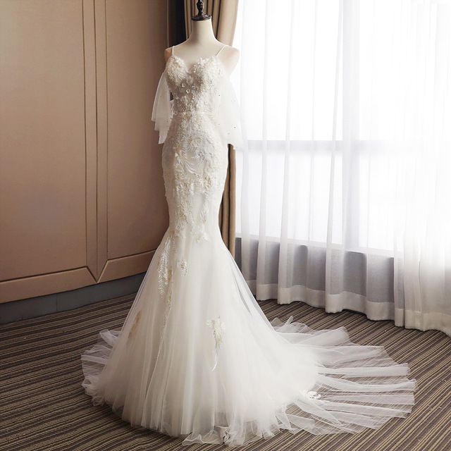 soft fishtail wedding dresses