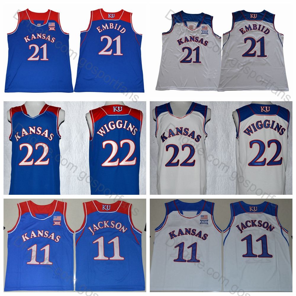 kansas jayhawks wiggins jersey