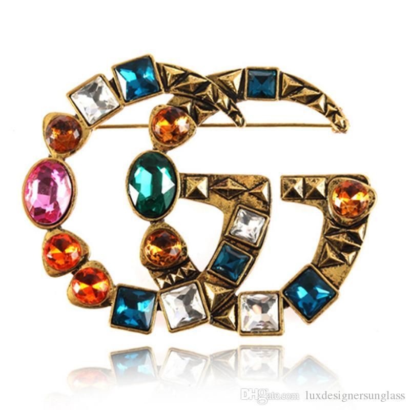 2020 Vintage Crystal Big Luxury Brooch Women Letter G Designer Brooch Suit Lapel Pin Fashion Jewelry Accessories Gift For Love From Aape Store01 17 19 Dhgate Com