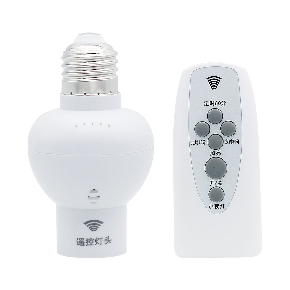 Wireless Remote Control Lamp Holder E26//E27 Socket Smart Switch with Timing UK