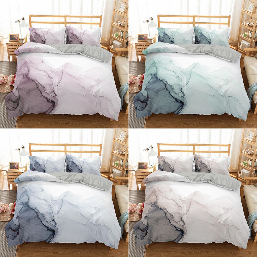 Homesky Splash Ink Bedding Set Abstract Printed Duvet Cover King