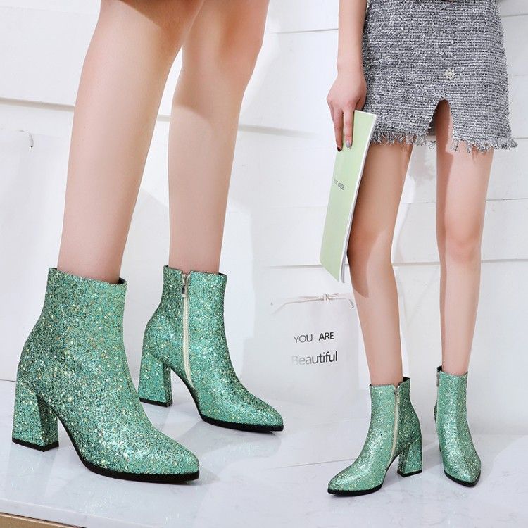 designer glitter boots
