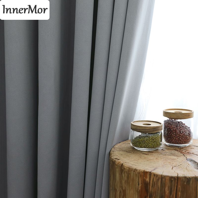 compre innermor blackout cortina para sala de estar alto sombreado cortinas gruesas para dormitorio cortinas de lino del faux para la cocina