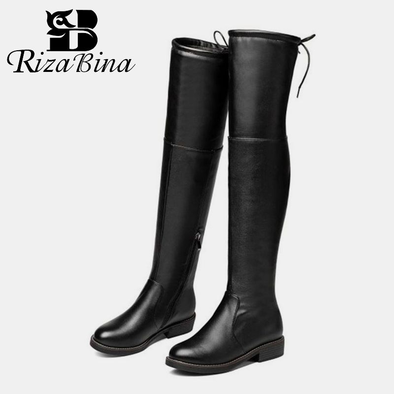 RizaBina Women Fashion Stiletto Over Knee Boots Side Zip