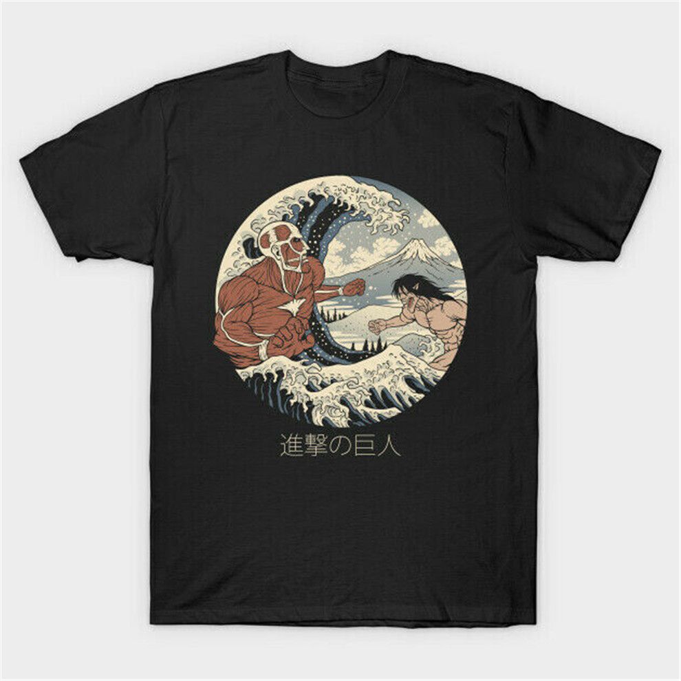 The Great Wave Off Attack On Titan Eren Reiner Japan Aesthetic Black T Shirt Superior Quality Tee Shirt Political Shirts Shirt T Shirt From Vgoshopping 17 85 Dhgate Com - attack on titan tee roblox