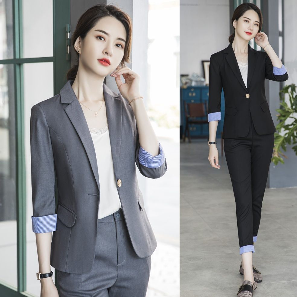 grey blazer outfit ladies
