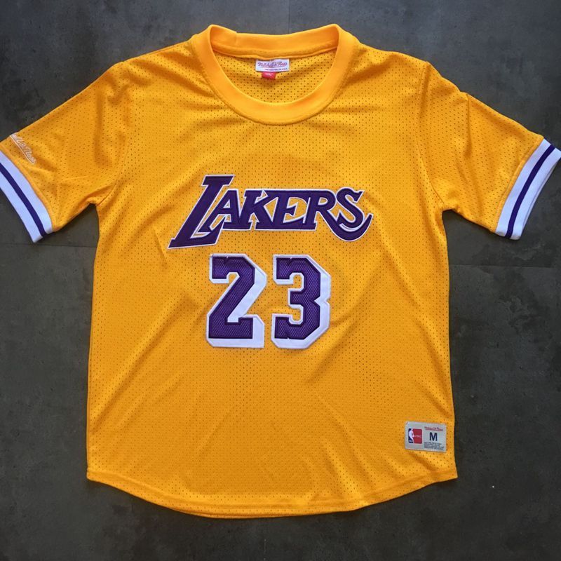 lebron james lakers jersey mitchell and ness