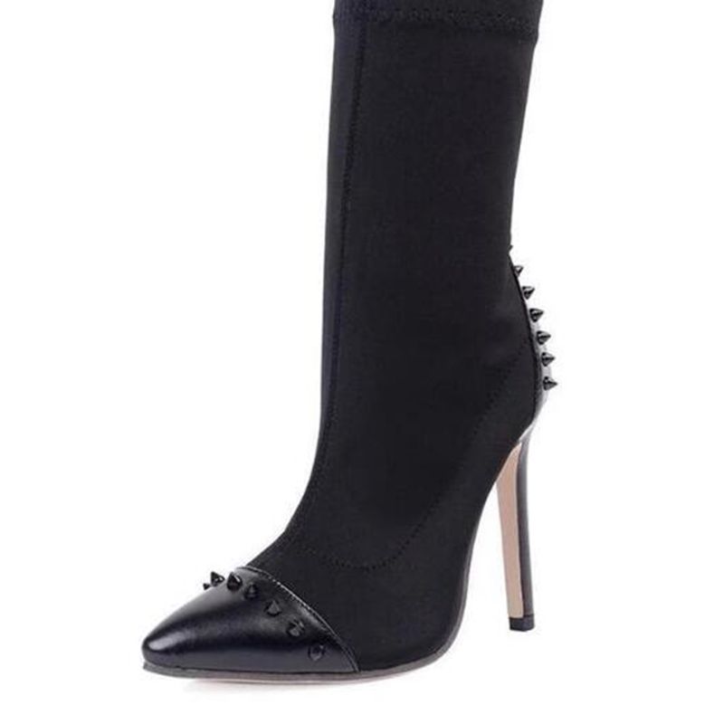 pointed toe sock bootie