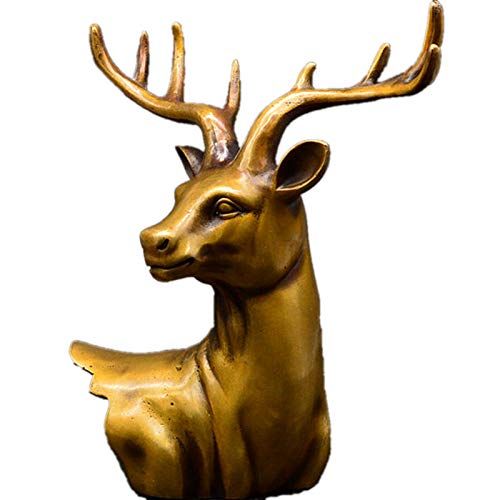 brass deer head