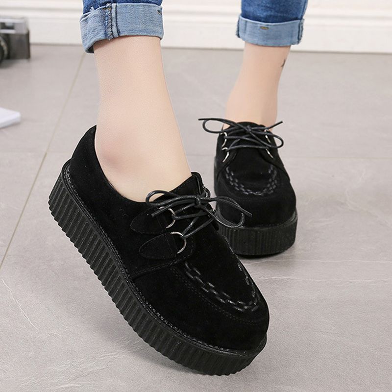 black lace up ladies shoes