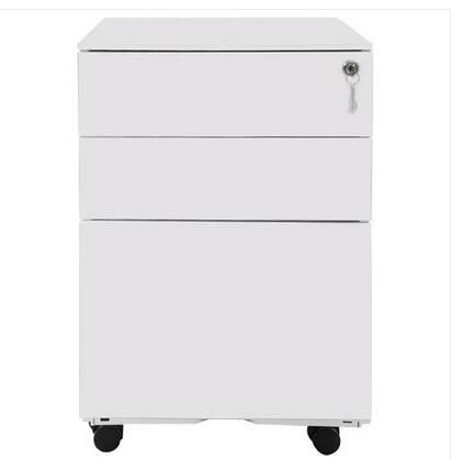 2020 White 3 Drawer File Cabinet Mobile Metal Lockable File
